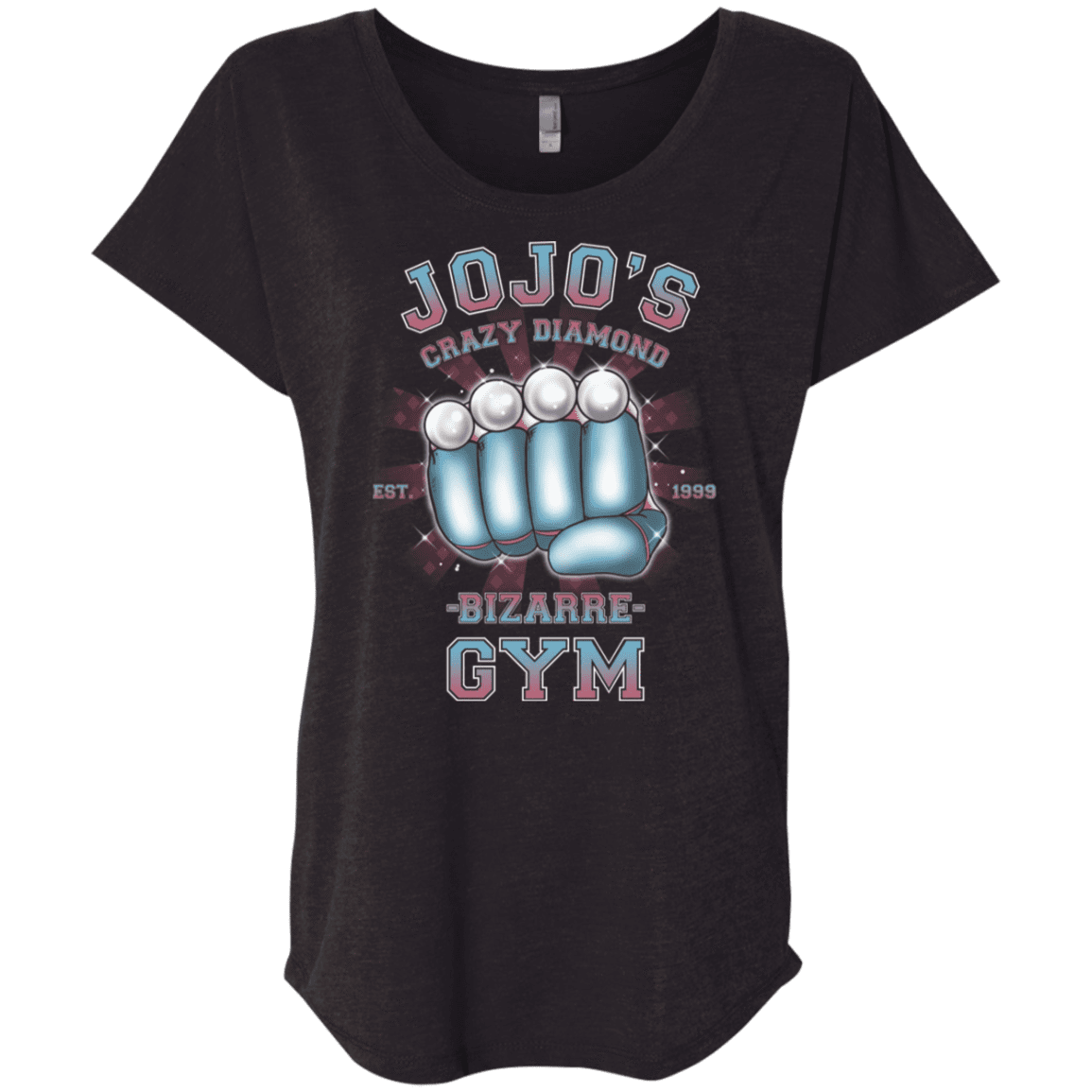 T-Shirts Vintage Black / X-Small Crazy Diamond Gym Triblend Dolman Sleeve
