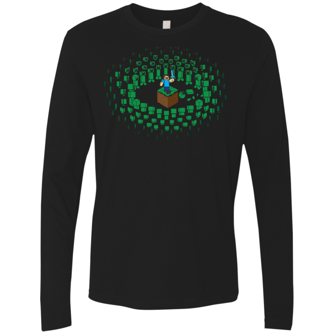 T-Shirts Black / S Creeper Mob Men's Premium Long Sleeve
