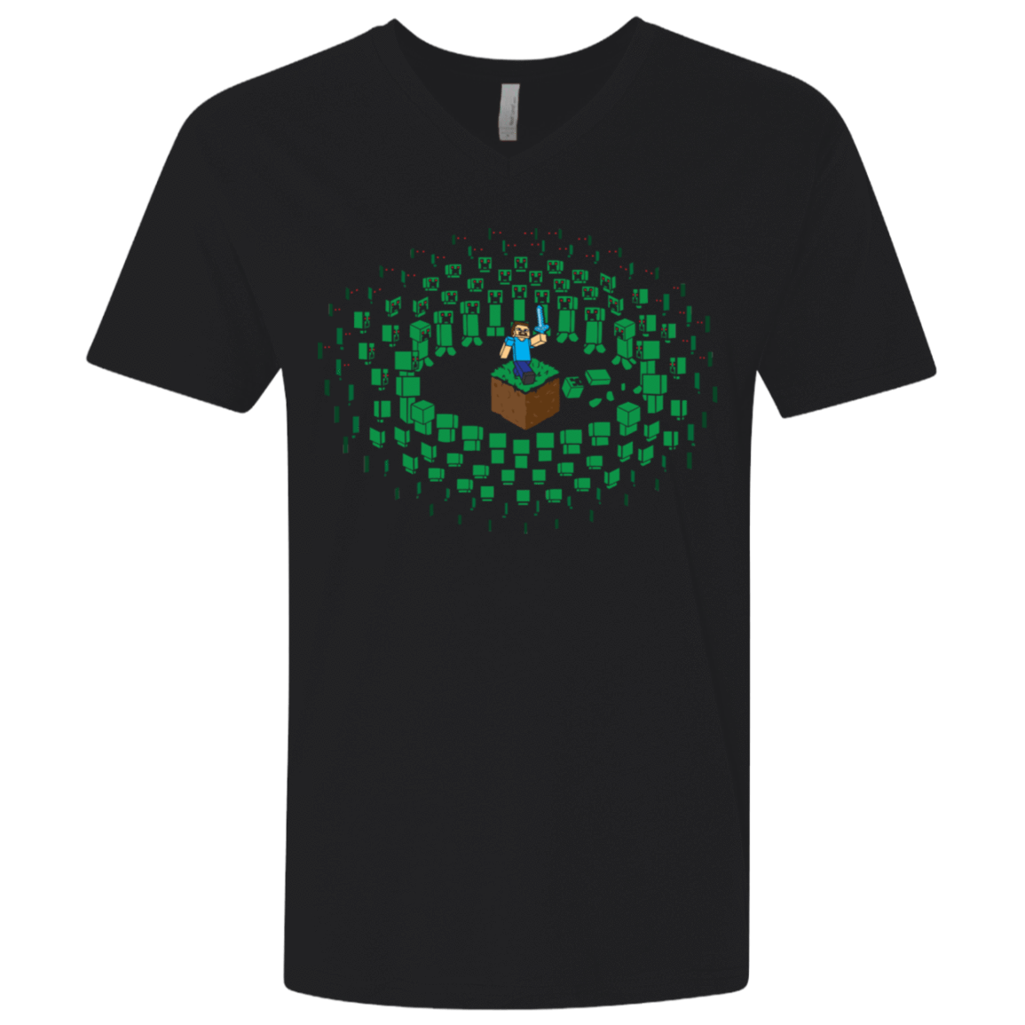 T-Shirts Black / X-Small Creeper Mob Men's Premium V-Neck