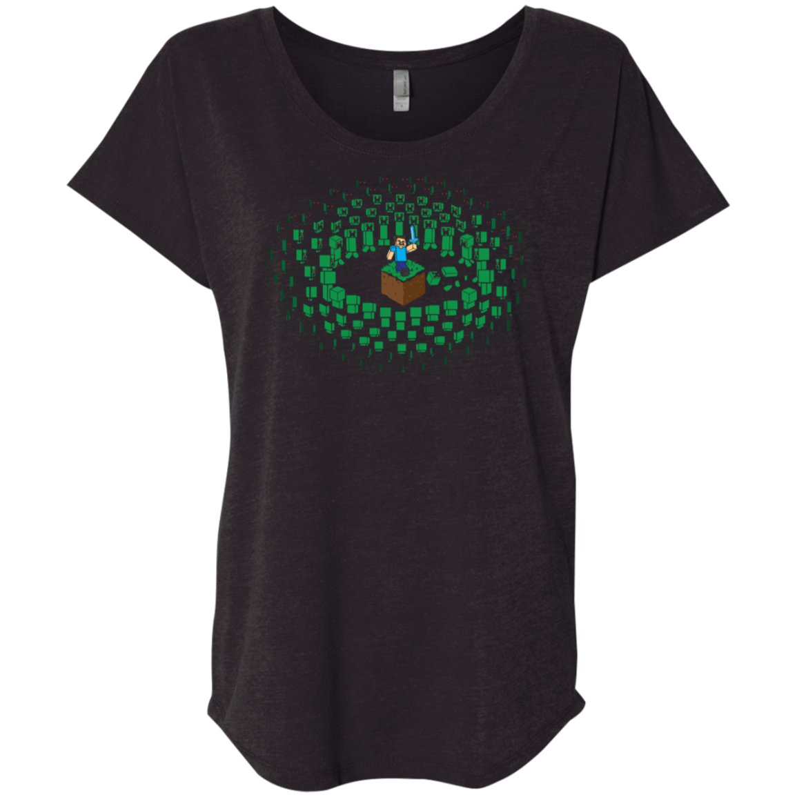 T-Shirts Vintage Black / X-Small Creeper Mob Triblend Dolman Sleeve