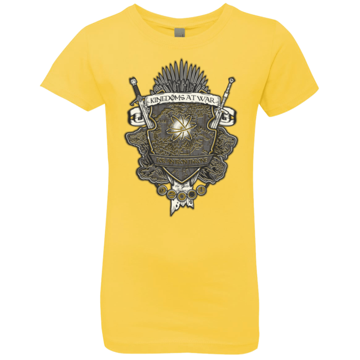 T-Shirts Vibrant Yellow / YXS Crest of Thrones Girls Premium T-Shirt