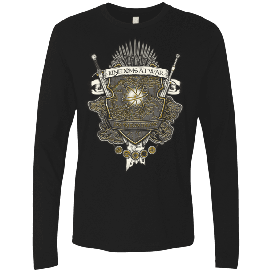 T-Shirts Black / Small Crest of Thrones Men's Premium Long Sleeve