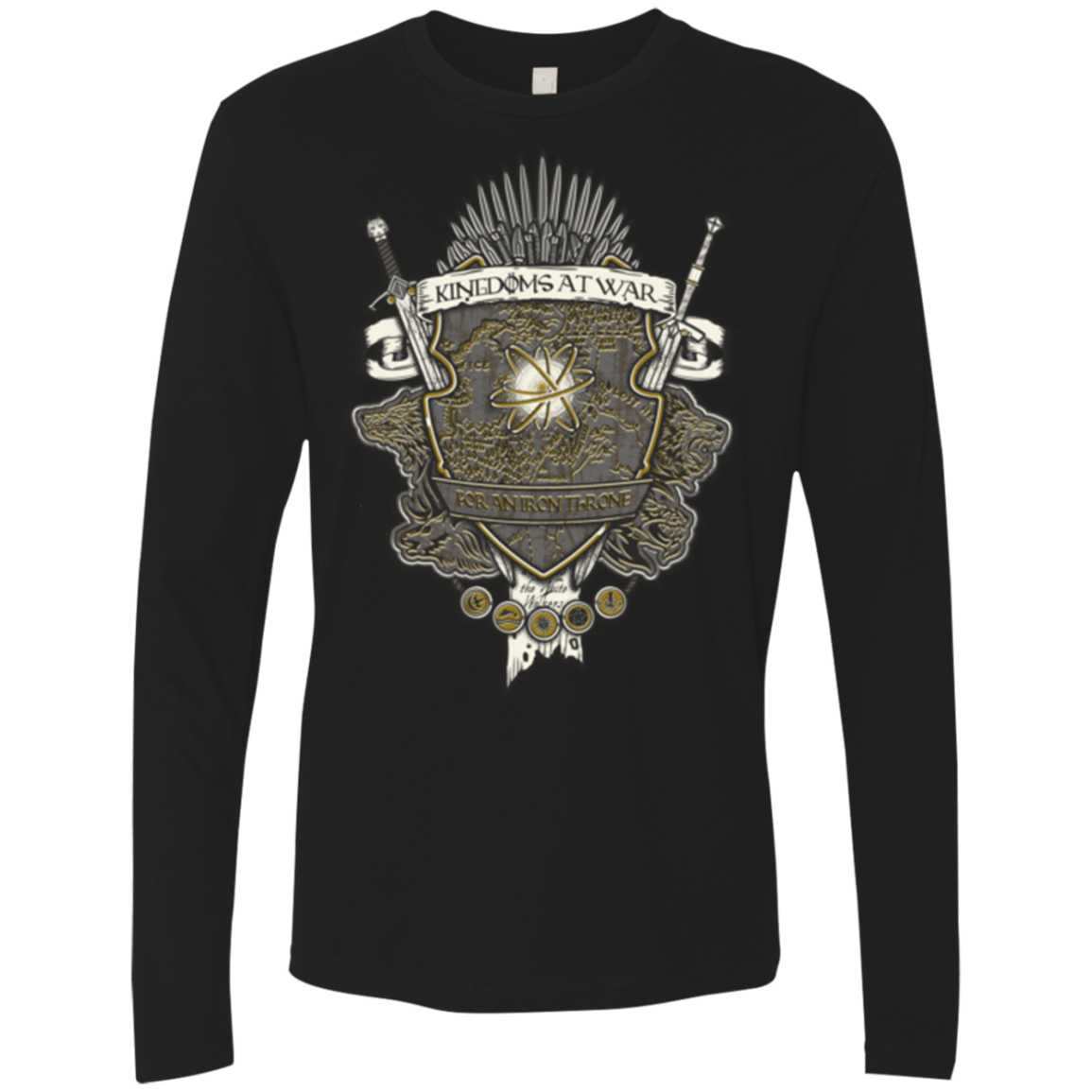 T-Shirts Black / Small Crest of Thrones Men's Premium Long Sleeve