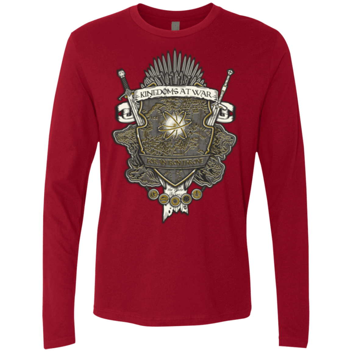 T-Shirts Cardinal / Small Crest of Thrones Men's Premium Long Sleeve