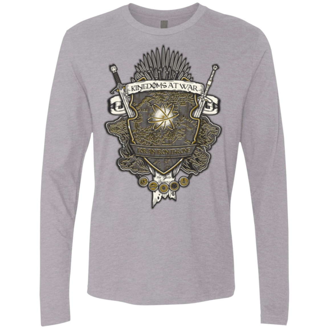 T-Shirts Heather Grey / Small Crest of Thrones Men's Premium Long Sleeve