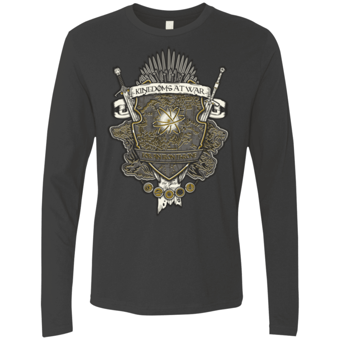 T-Shirts Heavy Metal / Small Crest of Thrones Men's Premium Long Sleeve