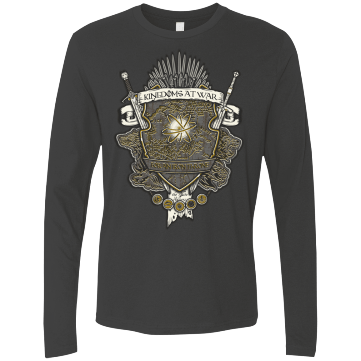 T-Shirts Heavy Metal / Small Crest of Thrones Men's Premium Long Sleeve