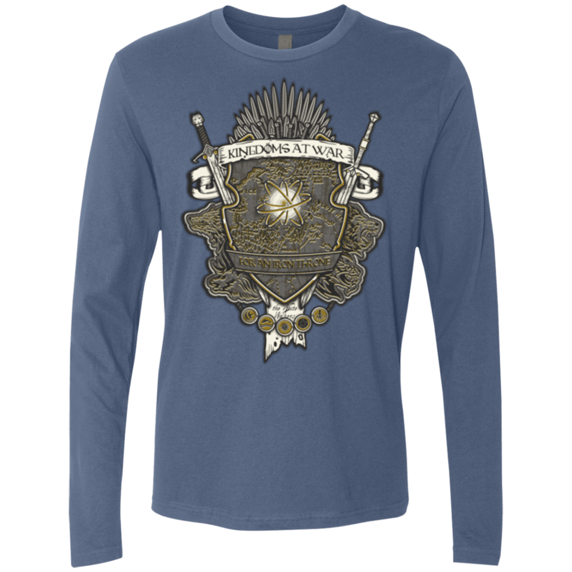 T-Shirts Indigo / Small Crest of Thrones Men's Premium Long Sleeve