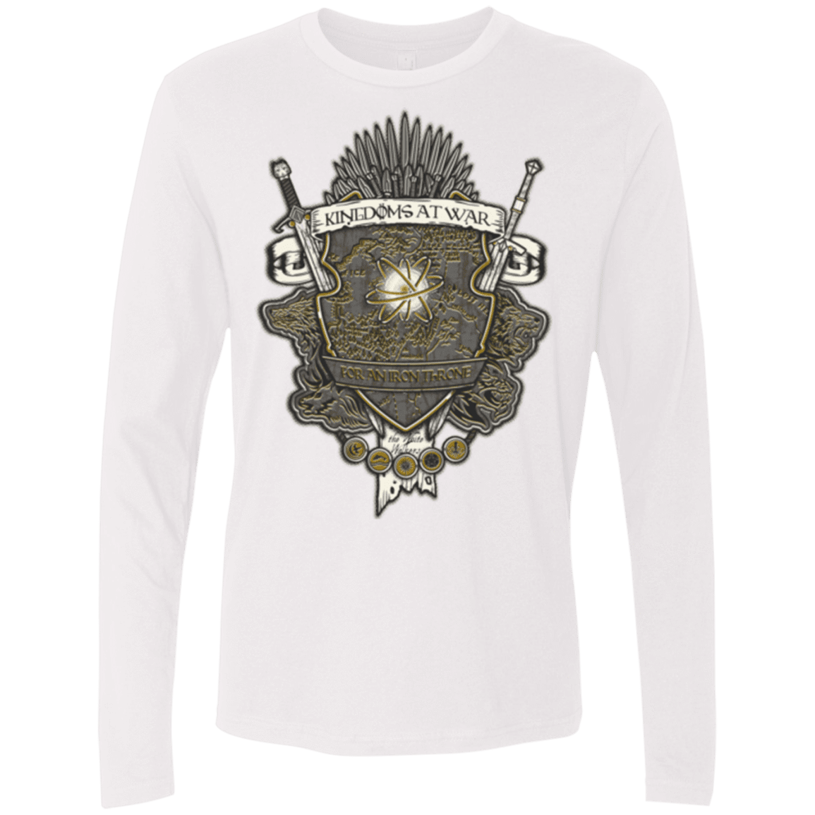 T-Shirts White / Small Crest of Thrones Men's Premium Long Sleeve