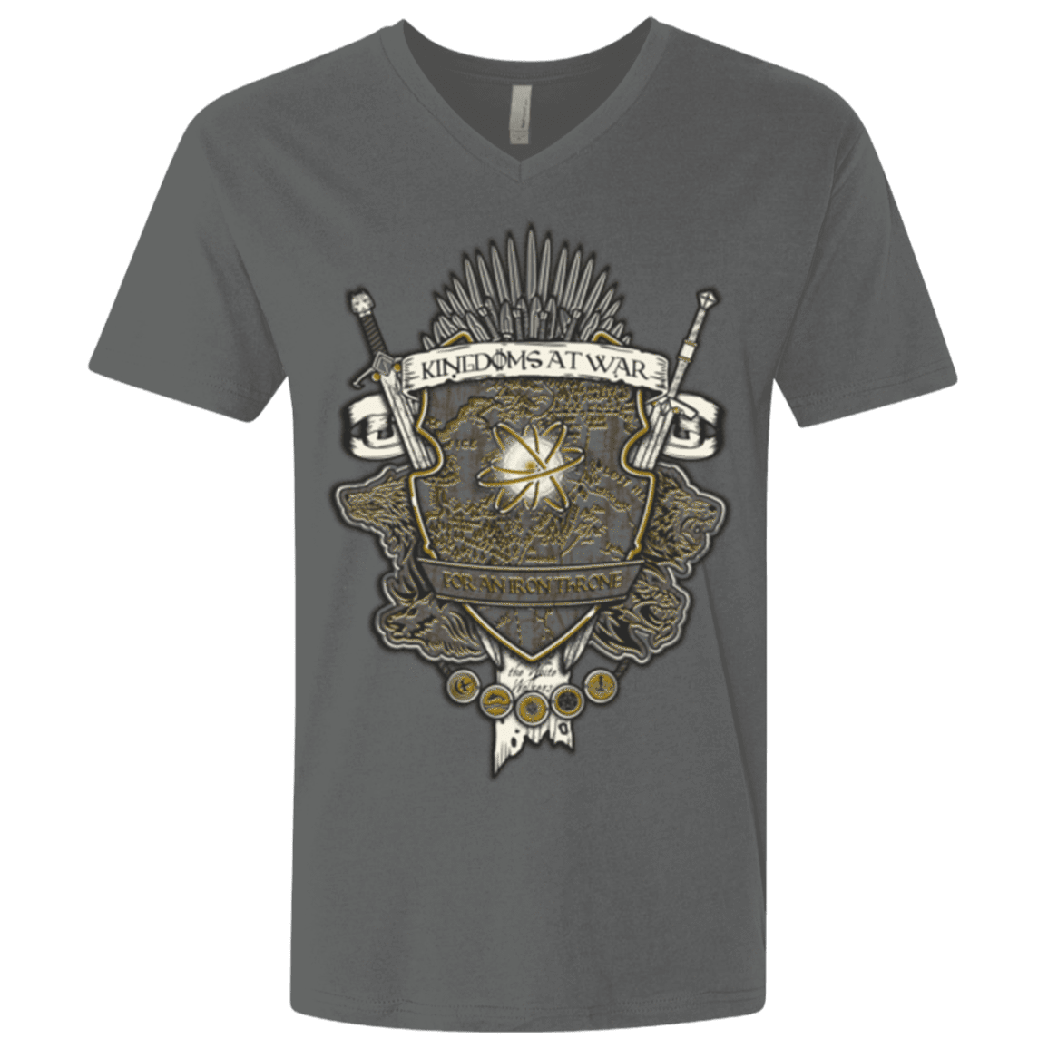 T-Shirts Heavy Metal / X-Small Crest of Thrones Men's Premium V-Neck