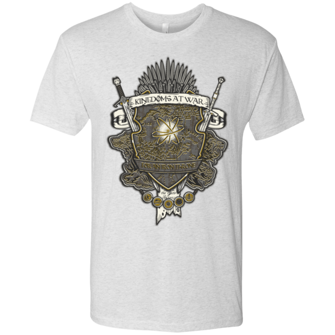 T-Shirts Heather White / Small Crest of Thrones Men's Triblend T-Shirt