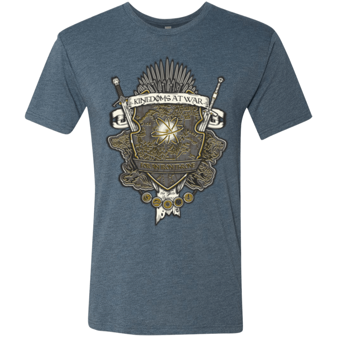T-Shirts Indigo / Small Crest of Thrones Men's Triblend T-Shirt