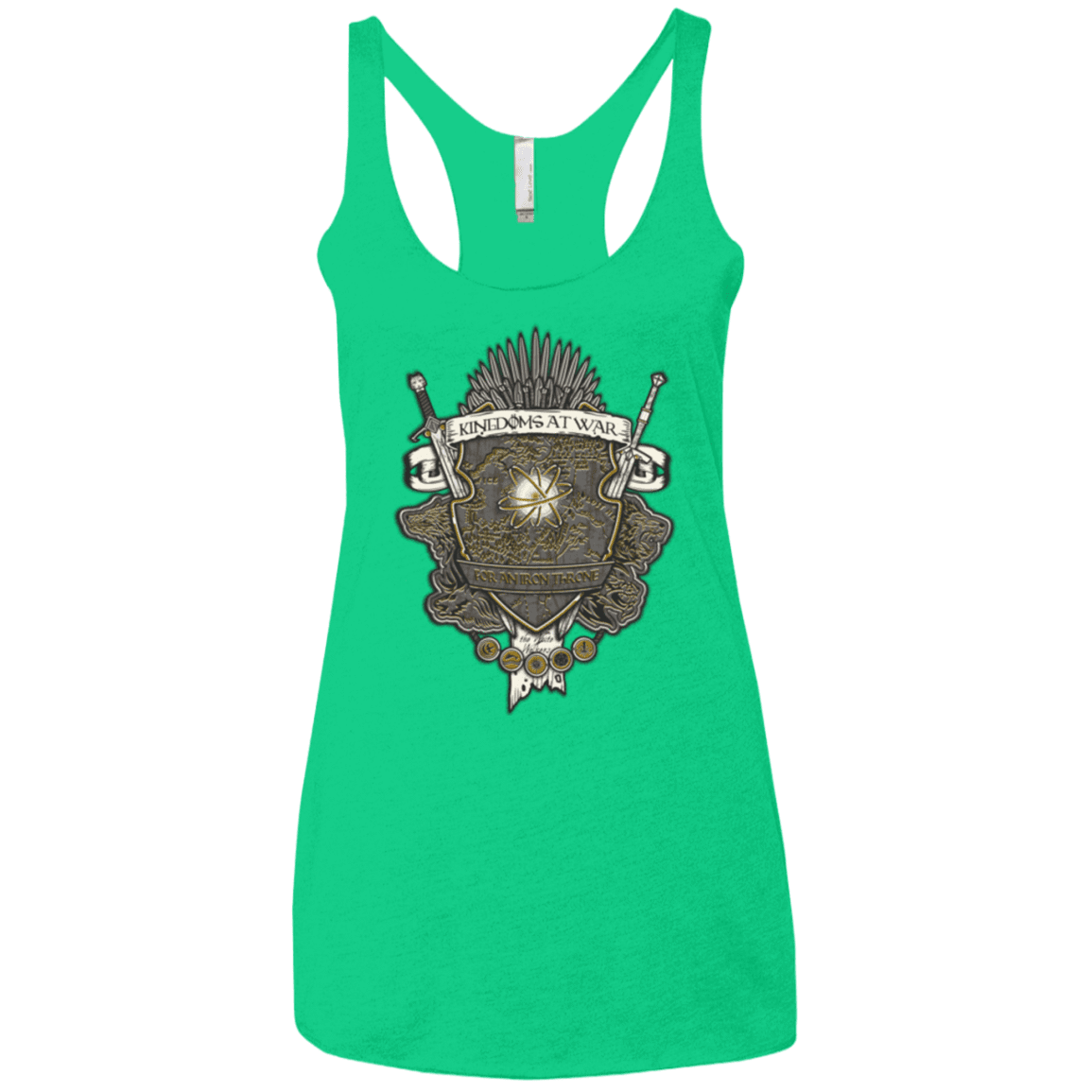 T-Shirts Envy / X-Small Crest of Thrones Women's Triblend Racerback Tank