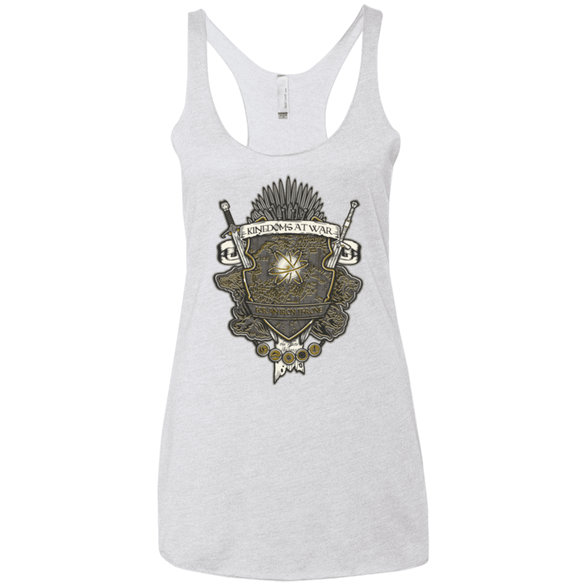 T-Shirts Heather White / X-Small Crest of Thrones Women's Triblend Racerback Tank