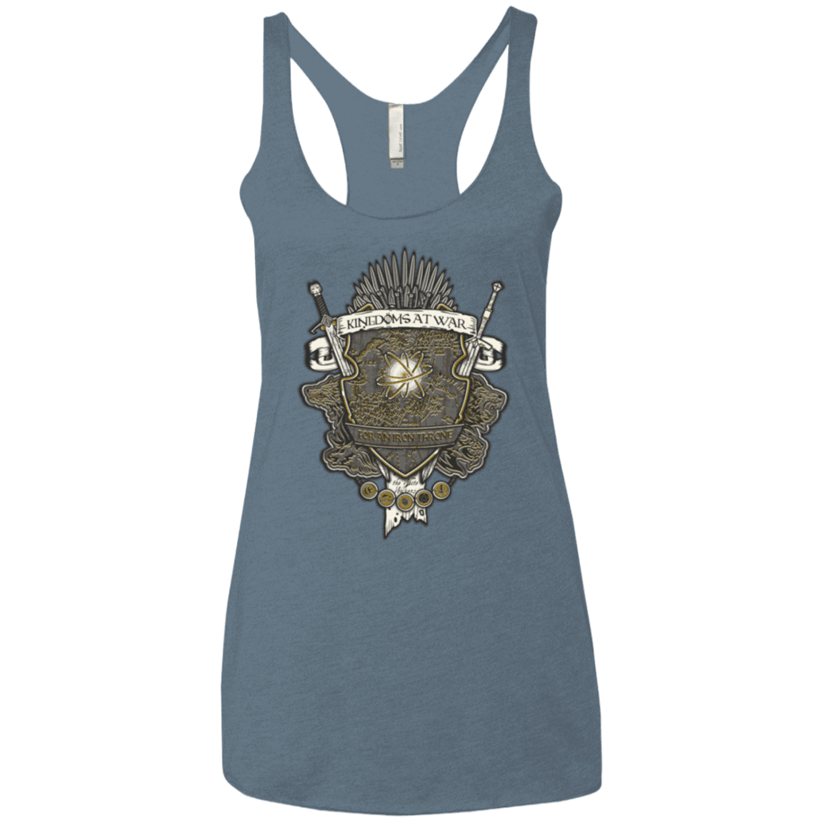 T-Shirts Indigo / X-Small Crest of Thrones Women's Triblend Racerback Tank
