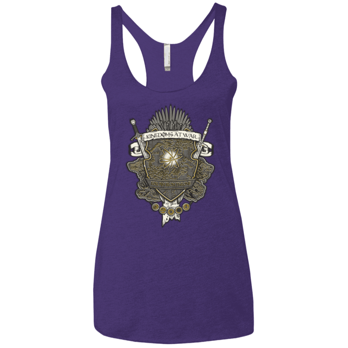 T-Shirts Purple / X-Small Crest of Thrones Women's Triblend Racerback Tank