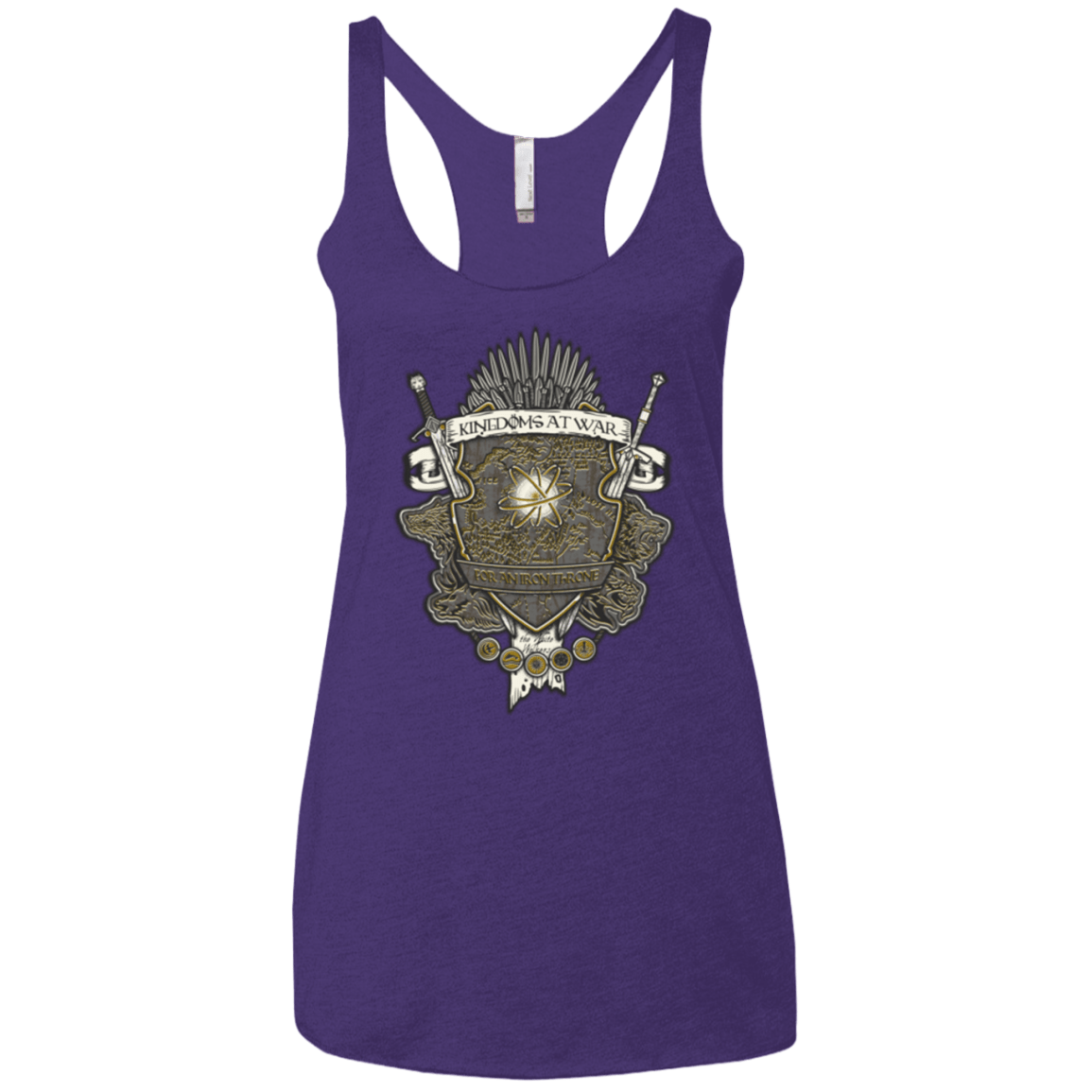 T-Shirts Purple / X-Small Crest of Thrones Women's Triblend Racerback Tank