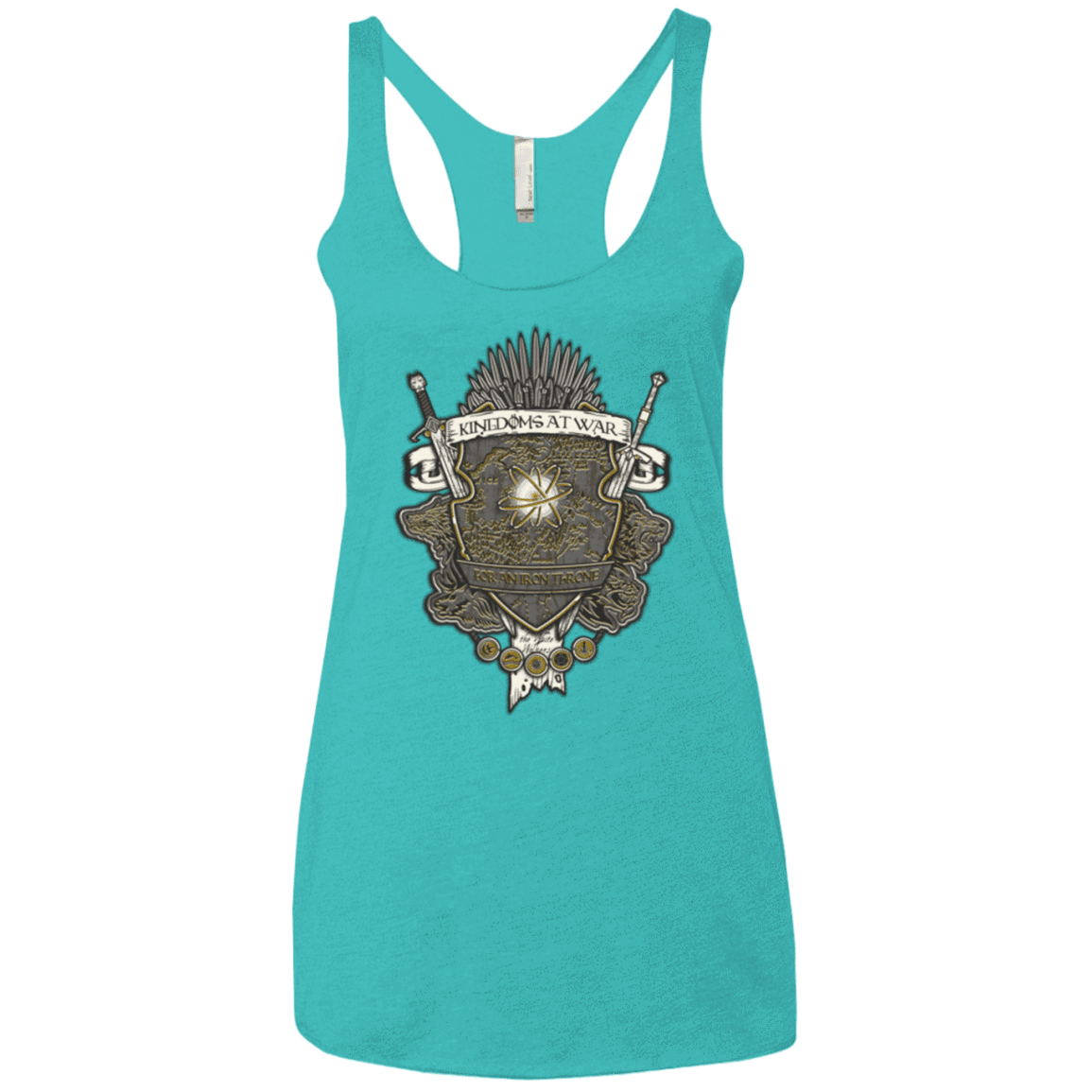 T-Shirts Tahiti Blue / X-Small Crest of Thrones Women's Triblend Racerback Tank