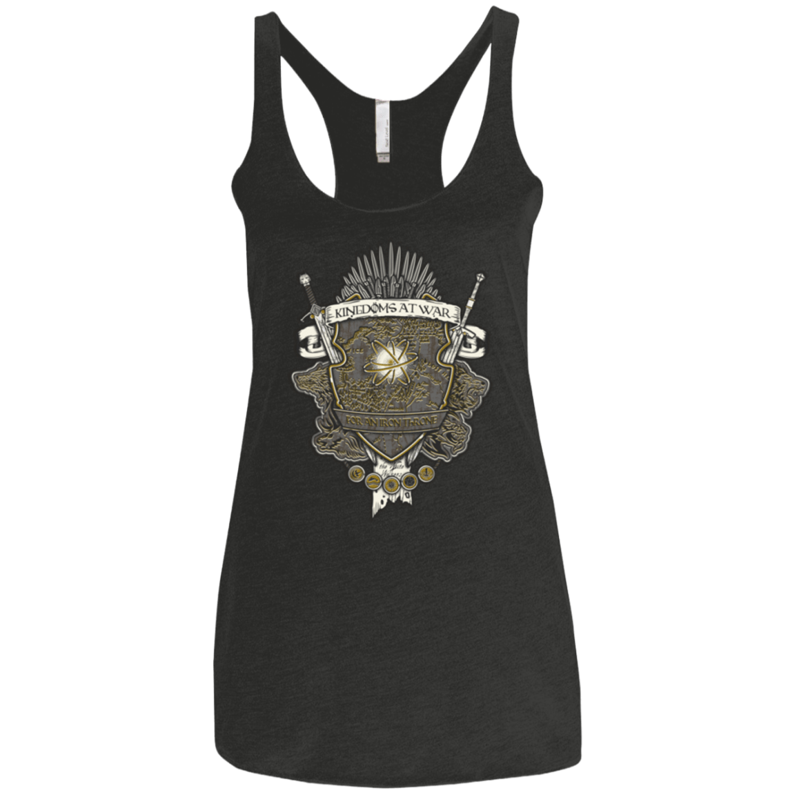 T-Shirts Vintage Black / X-Small Crest of Thrones Women's Triblend Racerback Tank