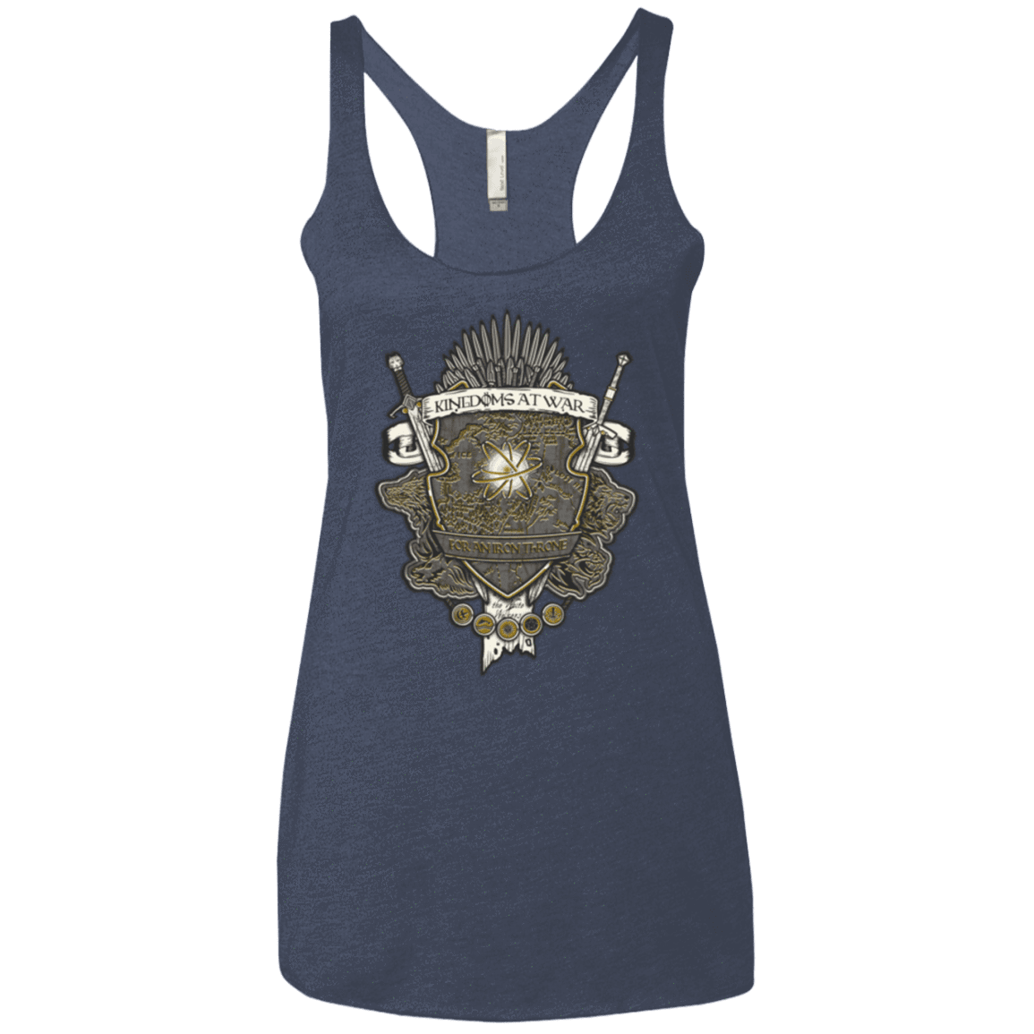 T-Shirts Vintage Navy / X-Small Crest of Thrones Women's Triblend Racerback Tank