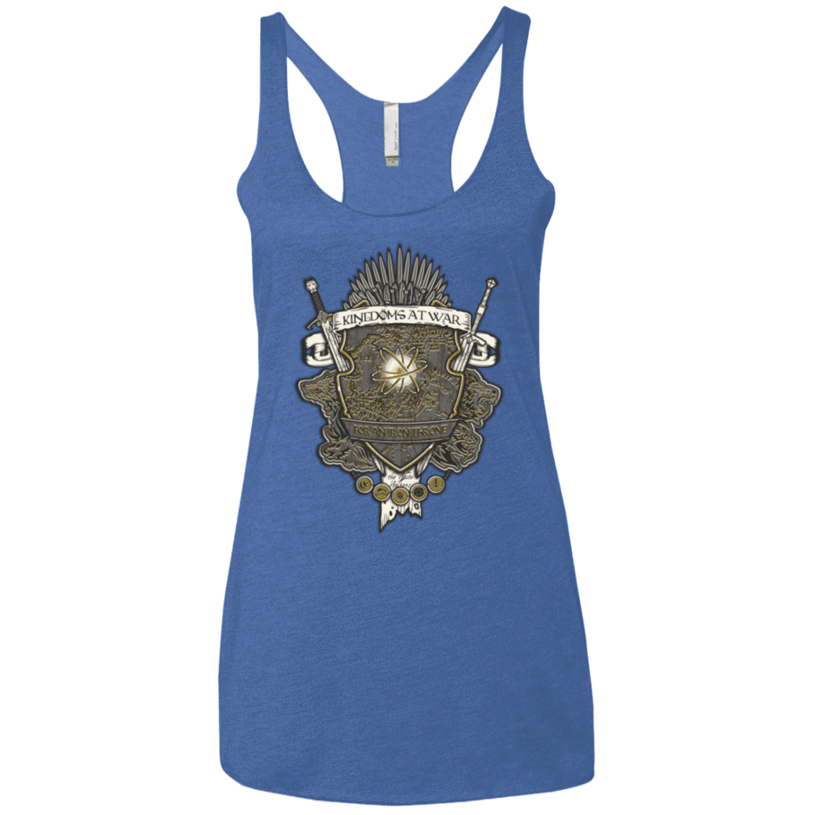 T-Shirts Vintage Royal / X-Small Crest of Thrones Women's Triblend Racerback Tank