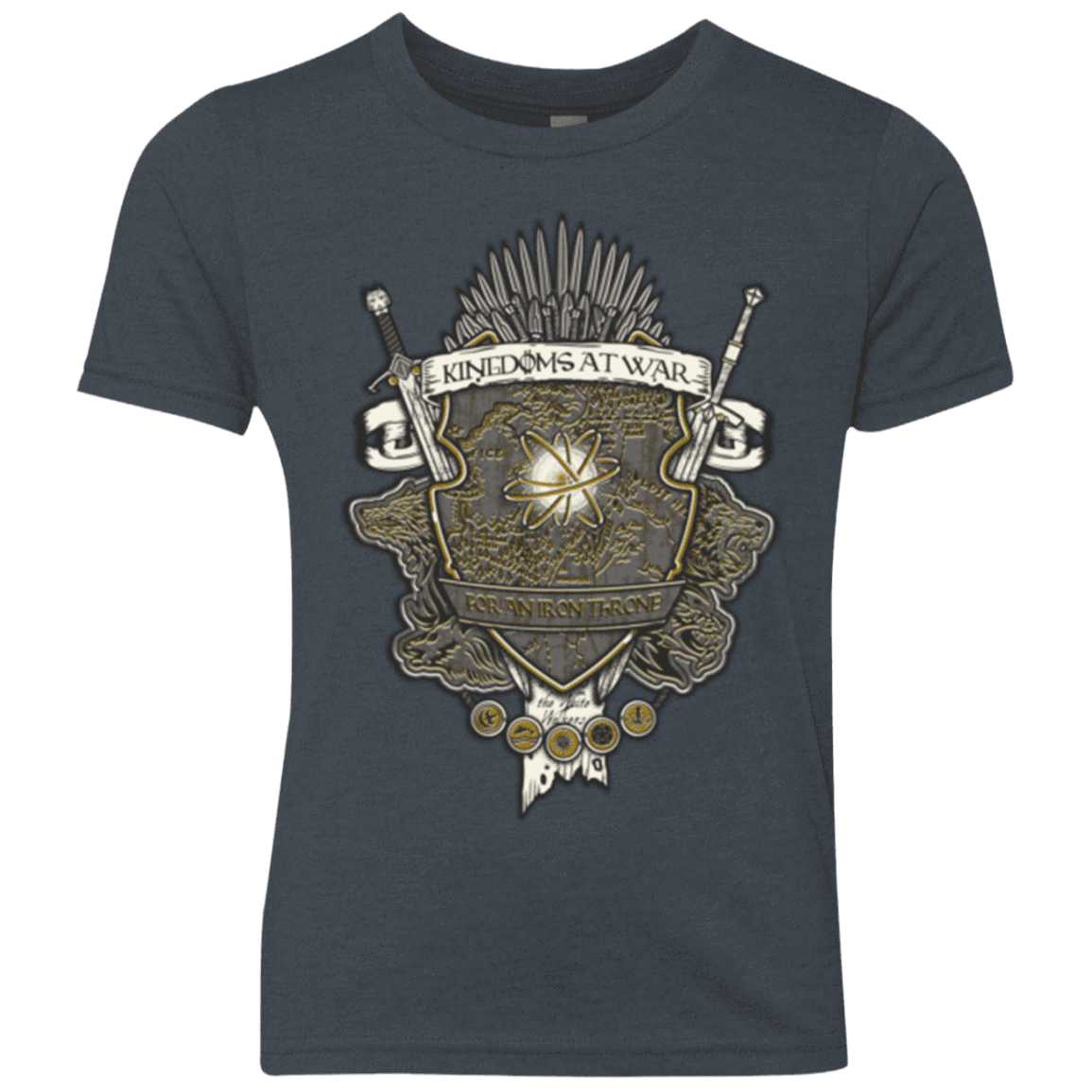 T-Shirts Vintage Navy / YXS Crest of Thrones Youth Triblend T-Shirt