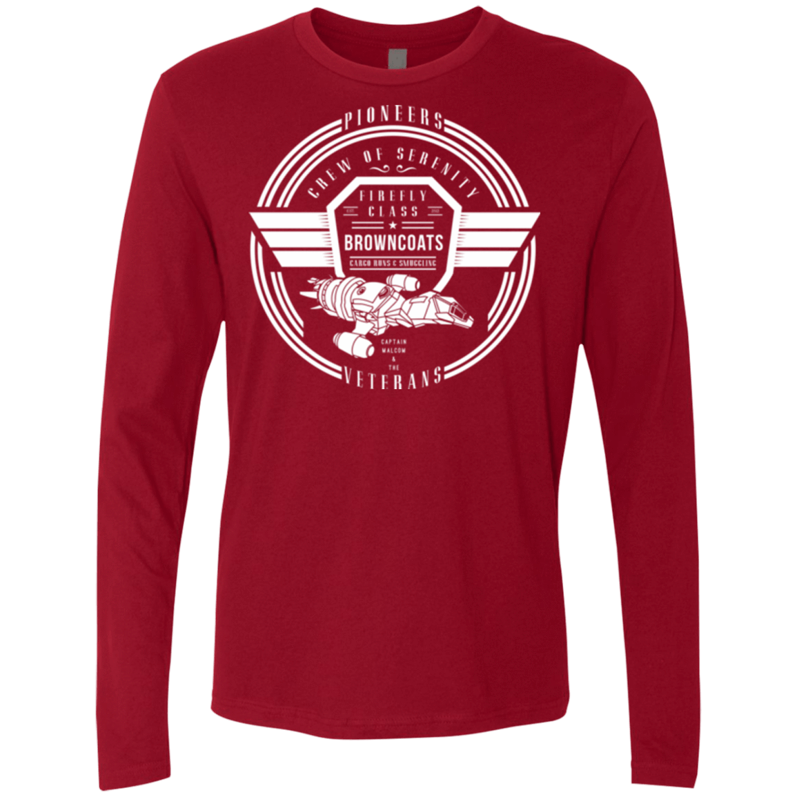 T-Shirts Cardinal / Small Crew of Serenity Men's Premium Long Sleeve