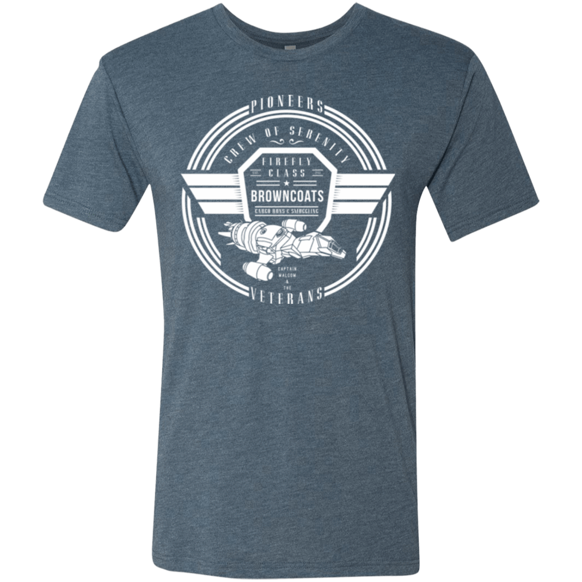 T-Shirts Indigo / Small Crew of Serenity Men's Triblend T-Shirt