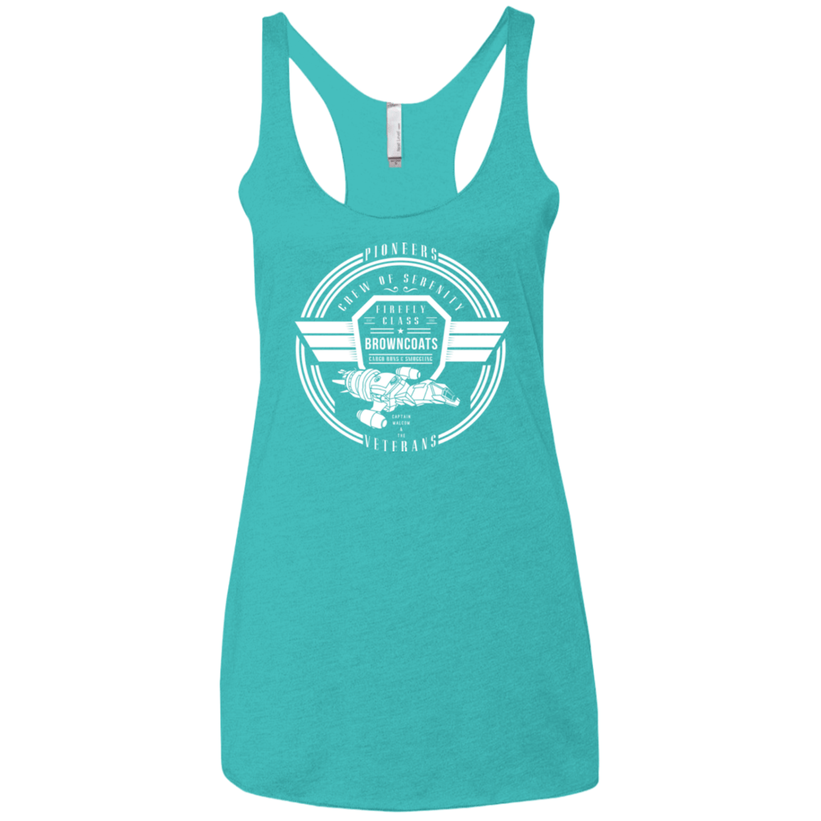T-Shirts Tahiti Blue / X-Small Crew of Serenity Women's Triblend Racerback Tank