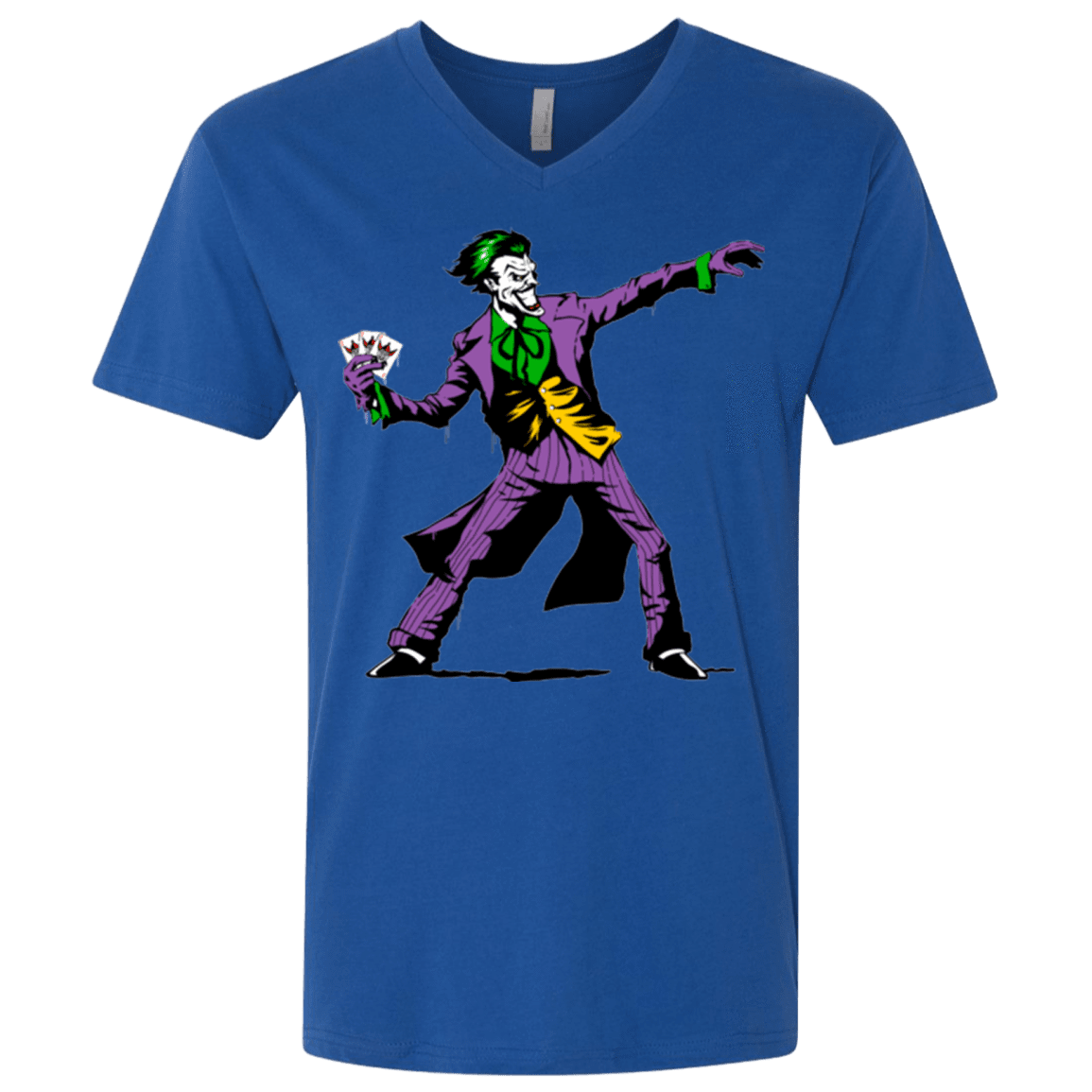 T-Shirts Royal / X-Small Crime Clown Banksy Men's Premium V-Neck