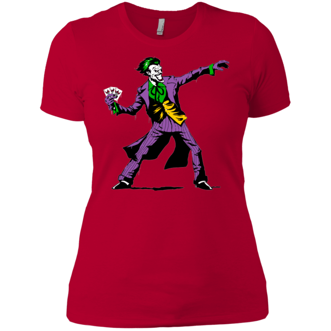 T-Shirts Red / X-Small Crime Clown Banksy Women's Premium T-Shirt