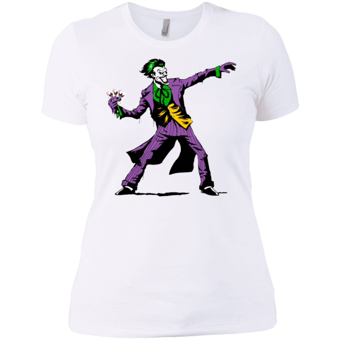 T-Shirts White / X-Small Crime Clown Banksy Women's Premium T-Shirt