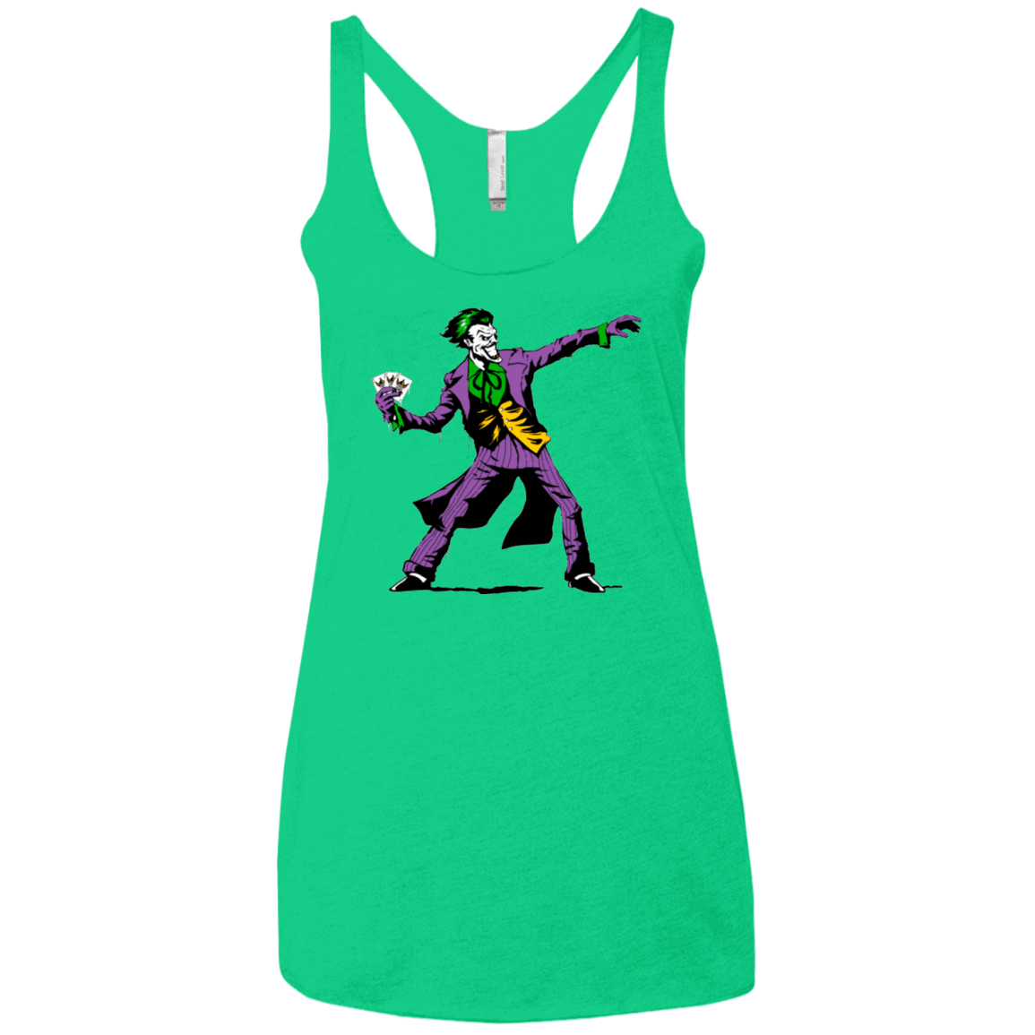 T-Shirts Envy / X-Small Crime Clown Banksy Women's Triblend Racerback Tank