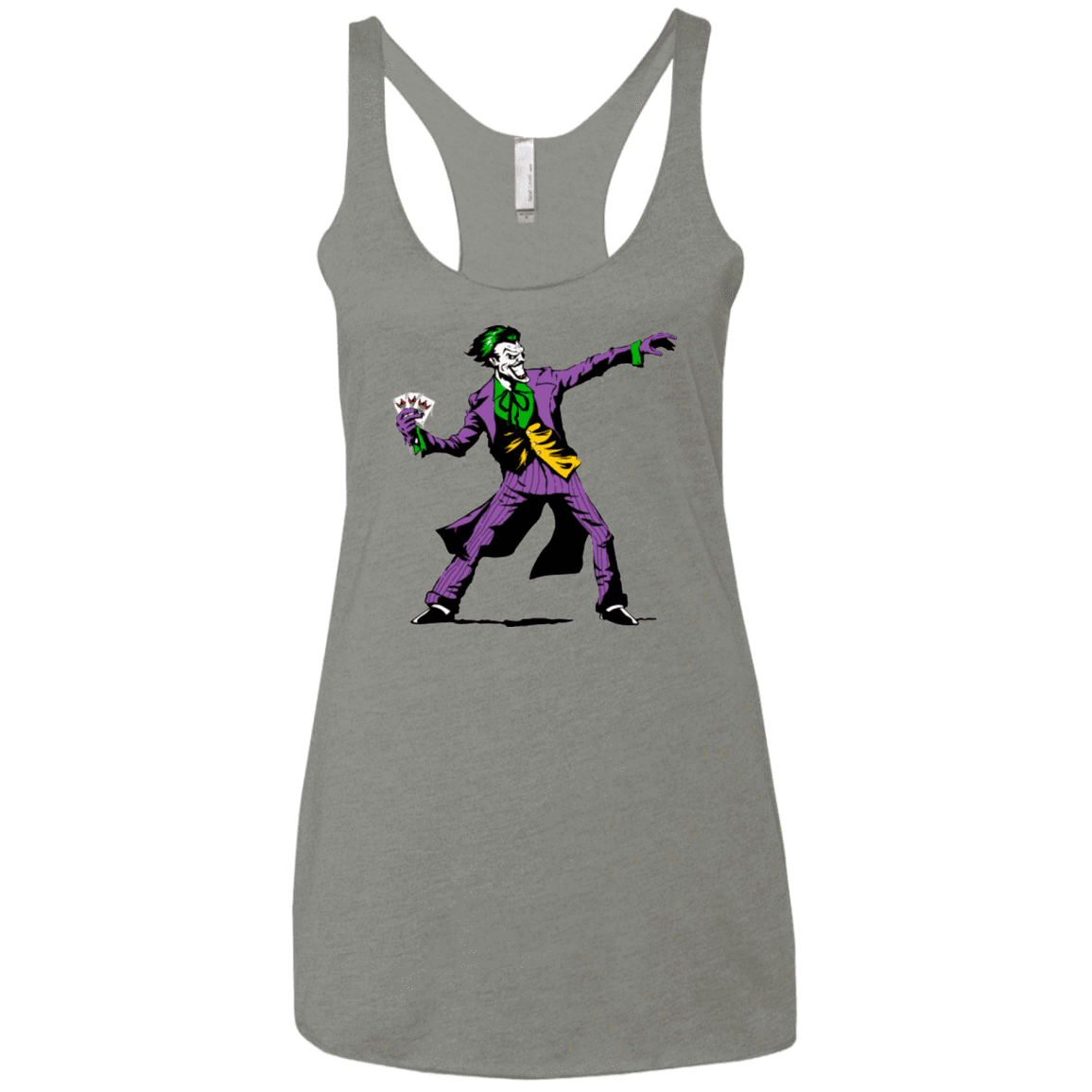 T-Shirts Venetian Grey / X-Small Crime Clown Banksy Women's Triblend Racerback Tank