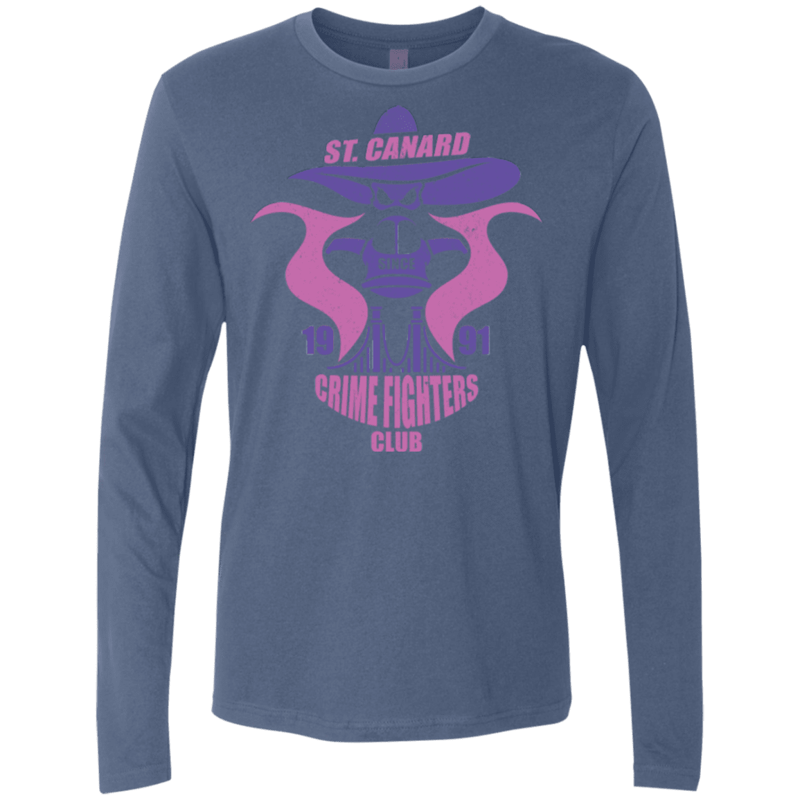 T-Shirts Indigo / Small Crime Fighters Club Men's Premium Long Sleeve