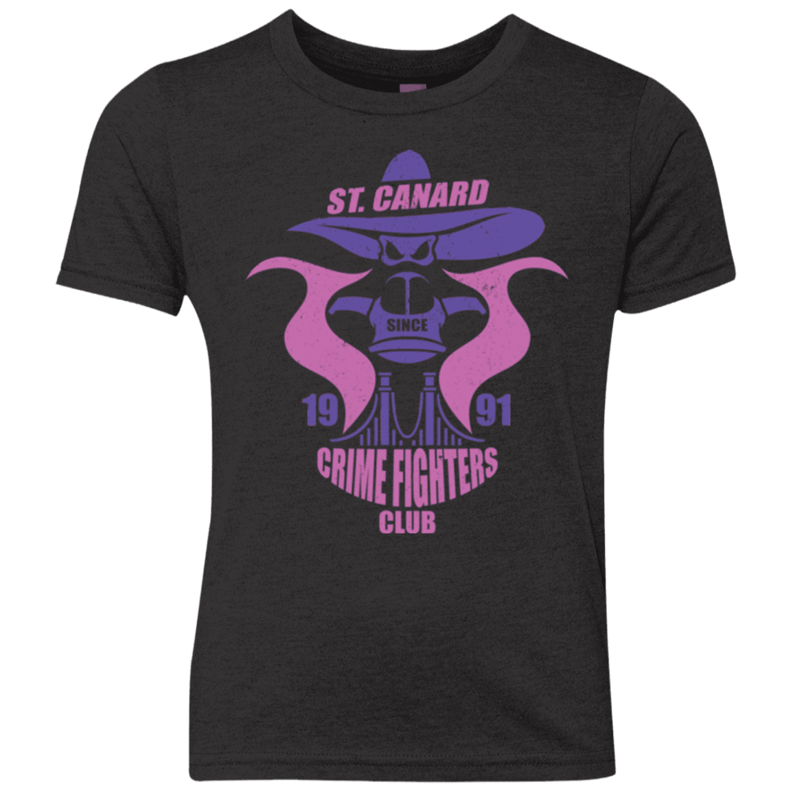 T-Shirts Vintage Black / YXS Crime Fighters Club Youth Triblend T-Shirt