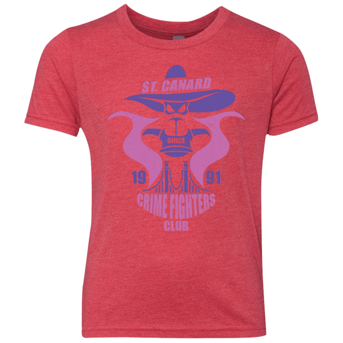 T-Shirts Vintage Red / YXS Crime Fighters Club Youth Triblend T-Shirt