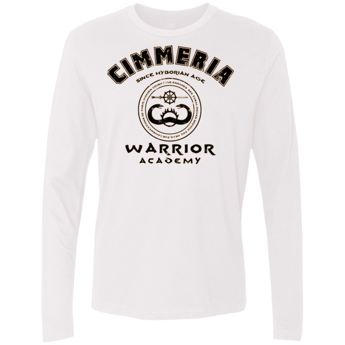 T-Shirts White / Small Crimmeria Warrior academy Men's Premium Long Sleeve