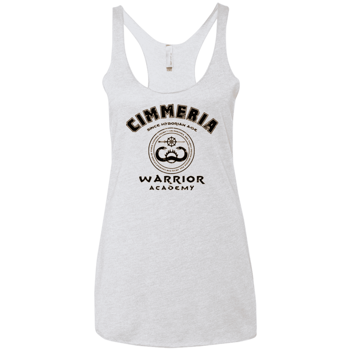 T-Shirts Heather White / X-Small Crimmeria Warrior academy Women's Triblend Racerback Tank