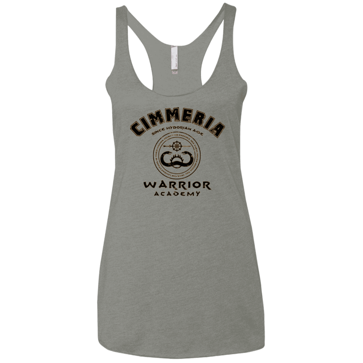 T-Shirts Venetian Grey / X-Small Crimmeria Warrior academy Women's Triblend Racerback Tank