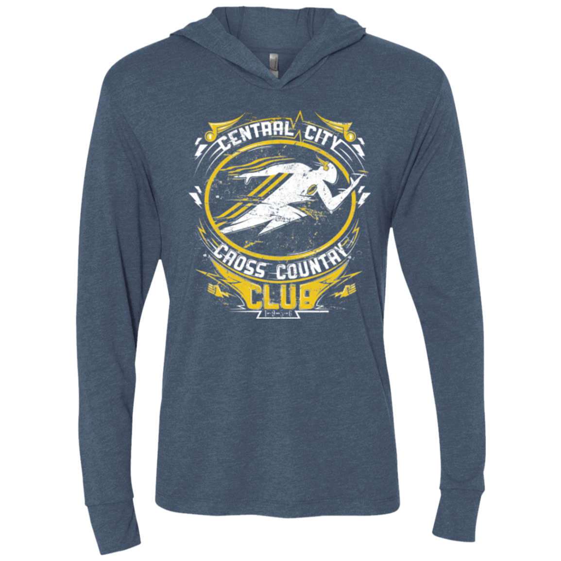 T-Shirts Indigo / X-Small Cross Country Club Triblend Long Sleeve Hoodie Tee