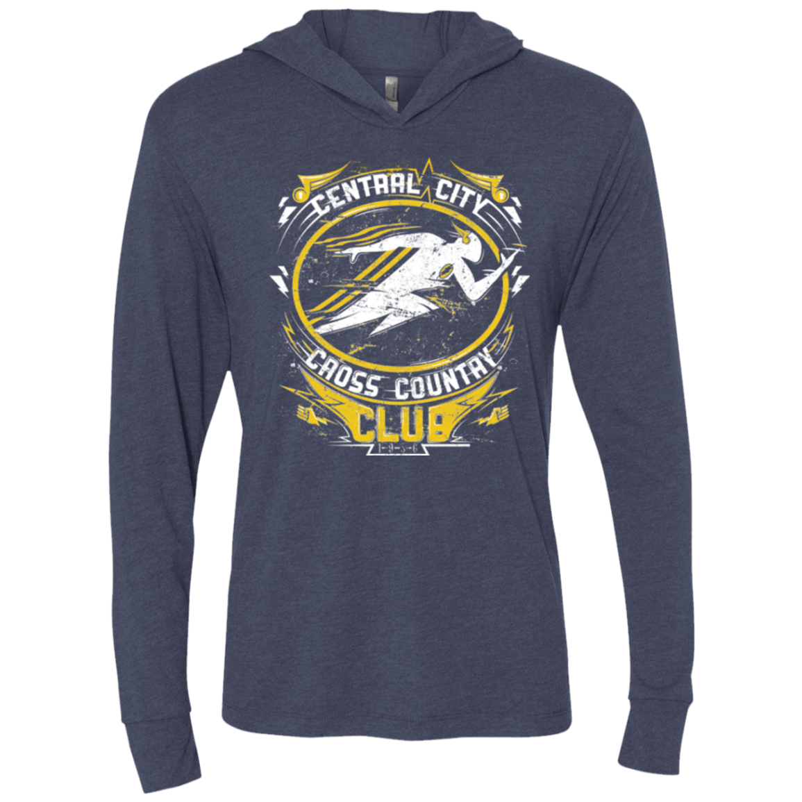 T-Shirts Vintage Navy / X-Small Cross Country Club Triblend Long Sleeve Hoodie Tee