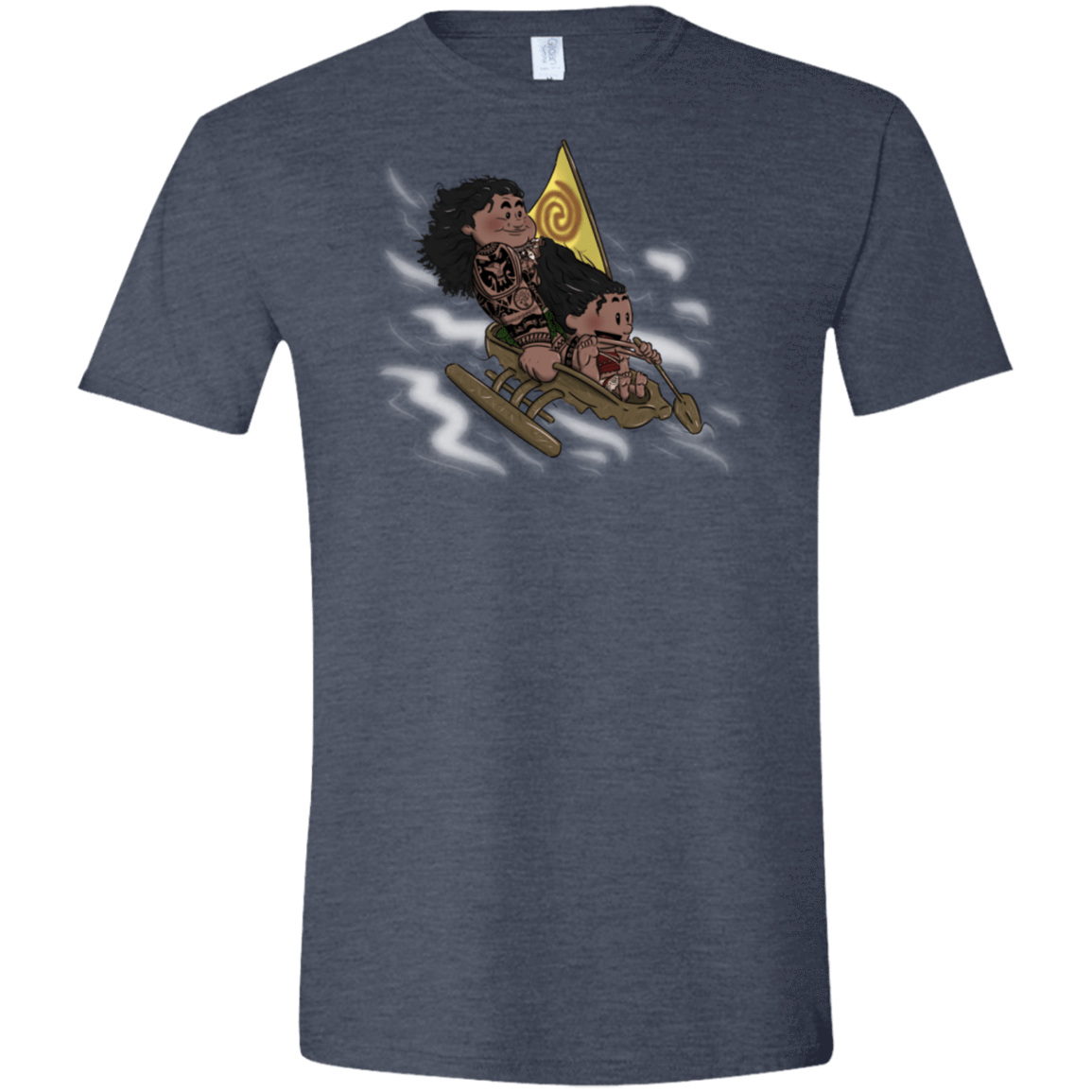 T-Shirts Heather Navy / S Cross to The Ocean Men's Semi-Fitted Softstyle