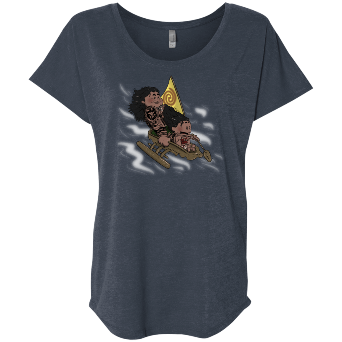 T-Shirts Vintage Navy / X-Small Cross to The Ocean Triblend Dolman Sleeve