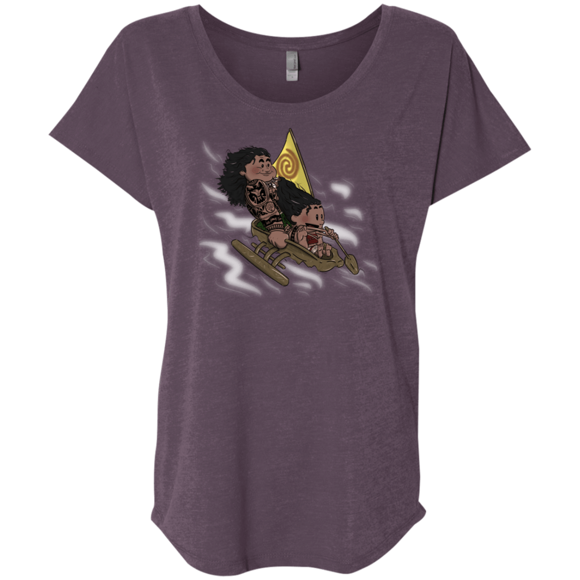 T-Shirts Vintage Purple / X-Small Cross to The Ocean Triblend Dolman Sleeve