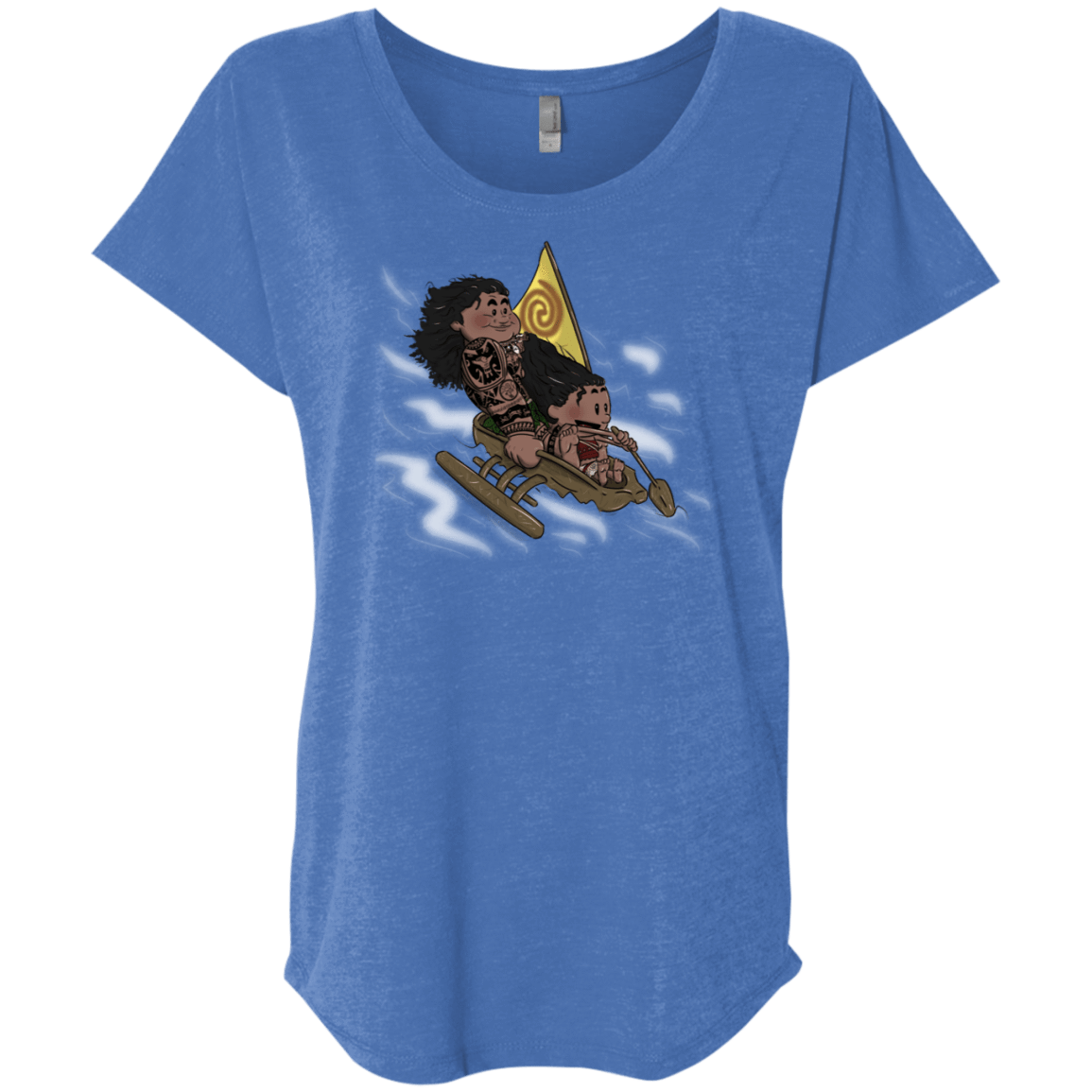 T-Shirts Vintage Royal / X-Small Cross to The Ocean Triblend Dolman Sleeve