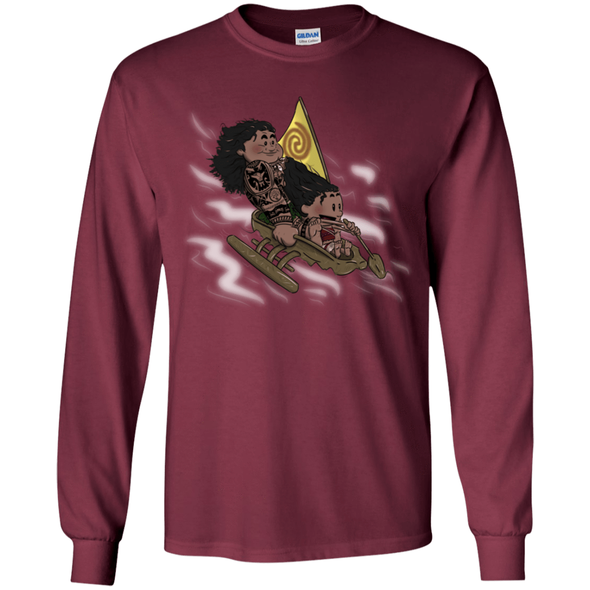 T-Shirts Maroon / YS Cross to The Ocean Youth Long Sleeve T-Shirt