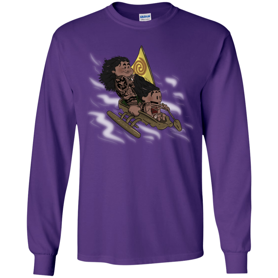 T-Shirts Purple / YS Cross to The Ocean Youth Long Sleeve T-Shirt