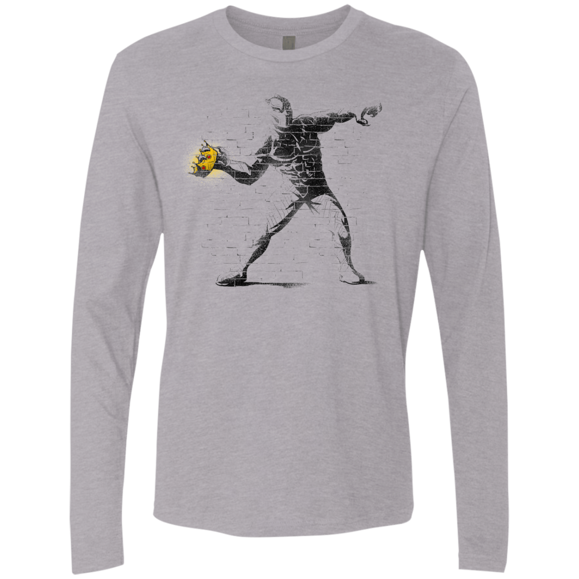 T-Shirts Heather Grey / Small Crown Thrower Men's Premium Long Sleeve