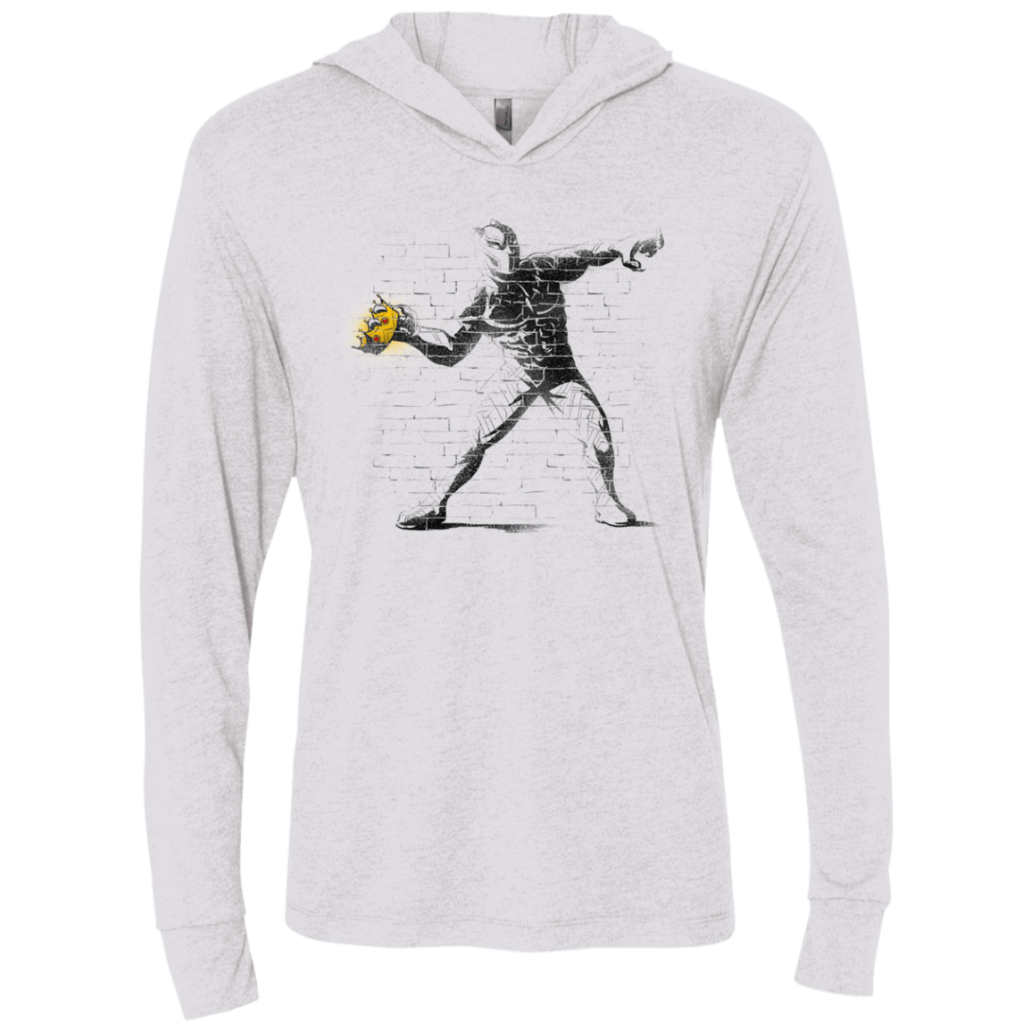 T-Shirts Heather White / X-Small Crown Thrower Triblend Long Sleeve Hoodie Tee